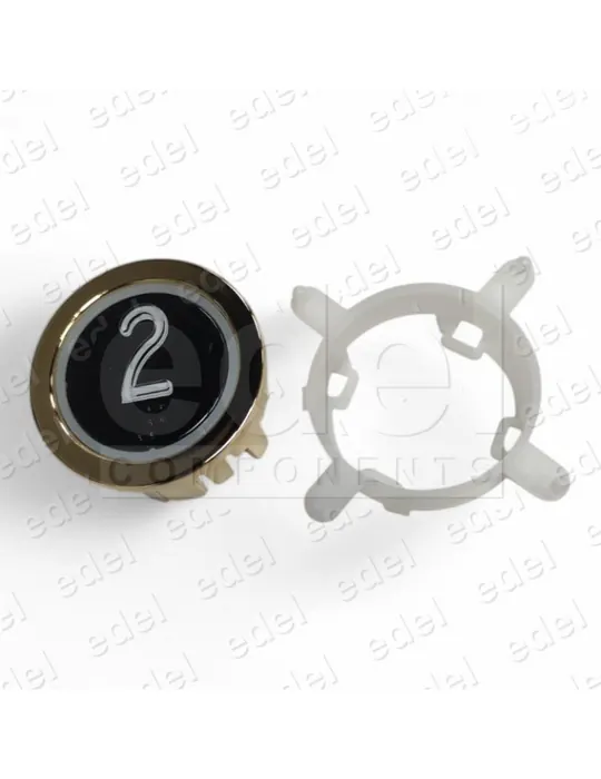 BOUTON EDEL REGLETA DORADO LUM. BLEU 2