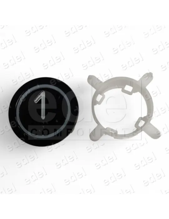 BOUTON EDEL REGLETA BLACK LUM. BLEU 1