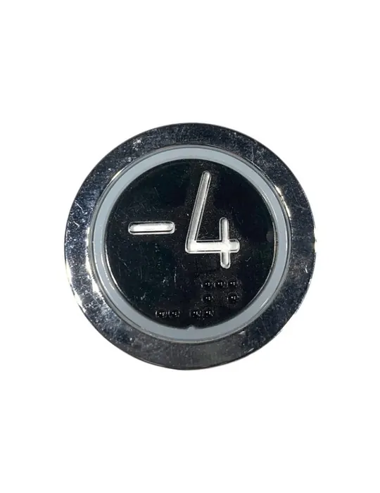 BOUTON EDEL BARRETTE CHROMÉE LUMINEUSE ROUGE -4