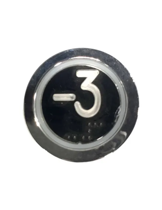 BOUTON EDEL BARRETTE CHROMÉE LUMINEUSE ROUGE -3
