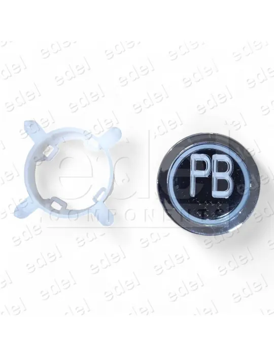 BOUTON EDEL BARRETTE CHROMÉE LED ROUGE PB