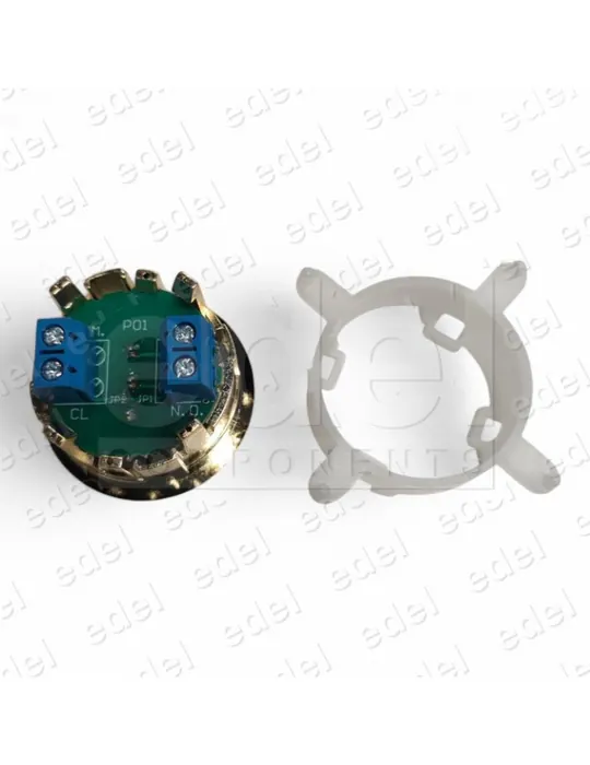 BOUTON EDEL REGLETA DORADO LUM. BLEU 3