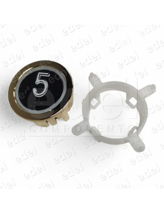 BOUTON EDEL REGLETA DORADO LUM. BLEU 5