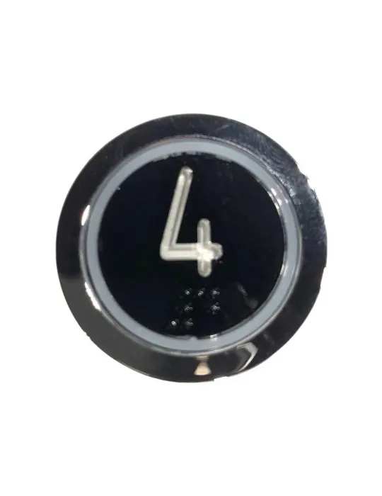 BOUTON EDEL BARRETTE CHROMÉE LUMINEUSE ROUGE 4