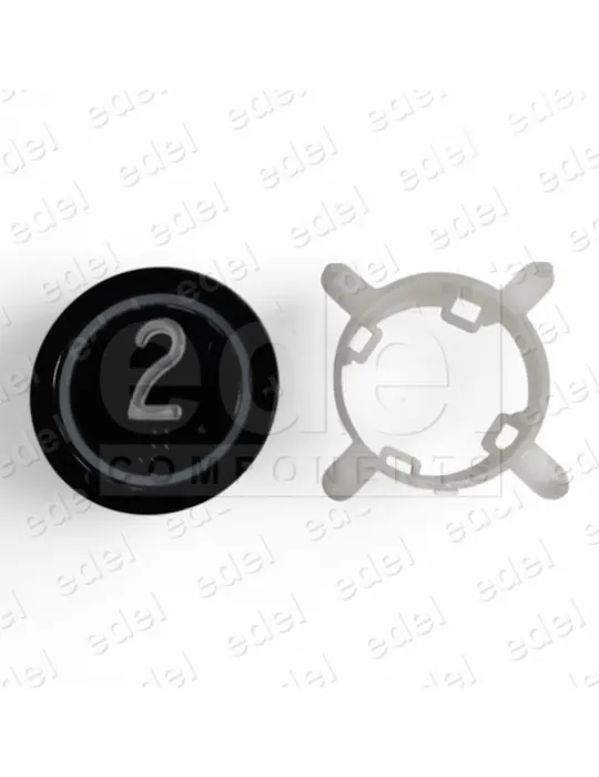 BOUTON EDEL REGLETA BLACK LUM. BLEU 2