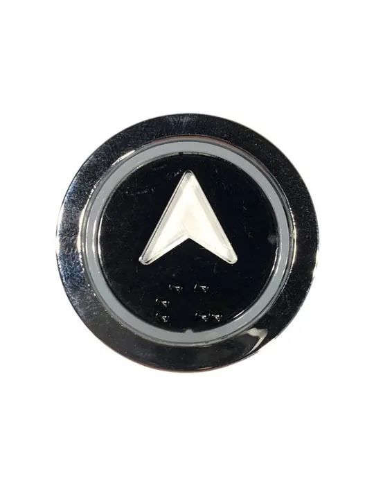 BOUTON EDEL BARRETTE CHROMÉE LUMINEUSE ROUGE FLÈCHE MONTÉE