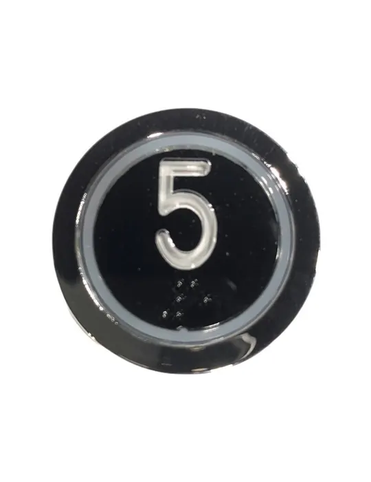 BOUTON EDEL BARRETTE CHROMÉE LUMINEUSE ROUGE 5