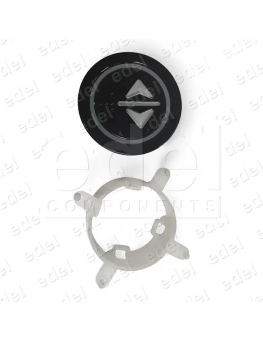 BOUTON EDEL REGLETA BLACK NON LUMINEUX OUVERTURE PORTES